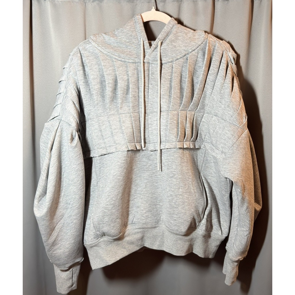 Free People FP Movement Pick It Up Pleat Detail Hoodie Sweatshirt Women's Sz M